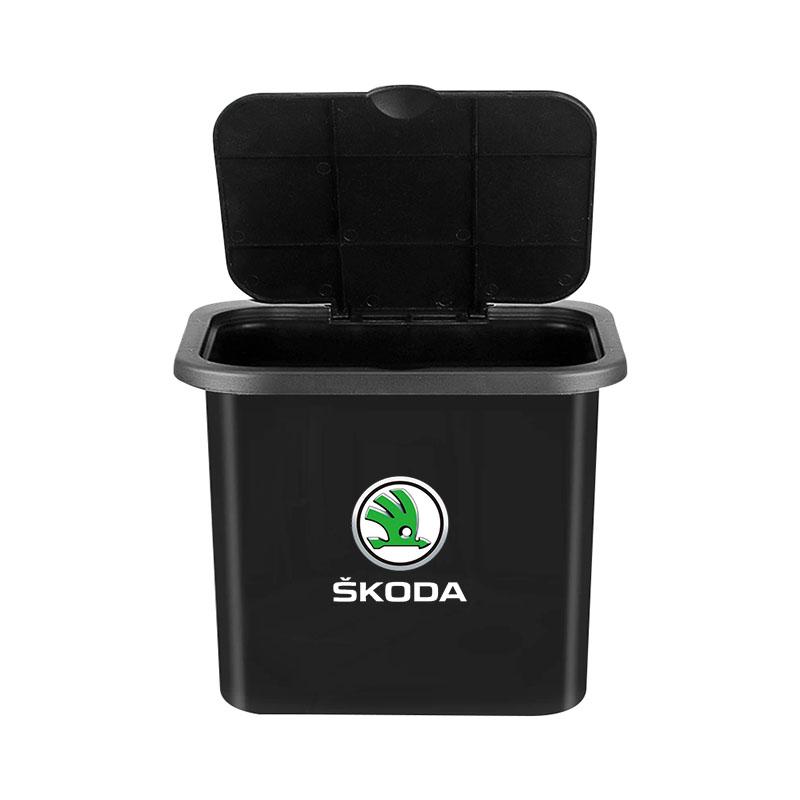 Car Seat Back Hanging Trash Can Storage Case Rear Row Organizer For Skoda Octavia MK2 MK3 2 3 A7 Fabia Karoq Kodiaq Superb Rapid Kamiq