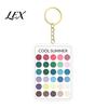 Outfit Color Reference 2Pcs Palette Keychain Pendant, Clear Acrylic Season Analysis Swatches Matching Tool Keychain, Card, Gifts for Fashion Lovers