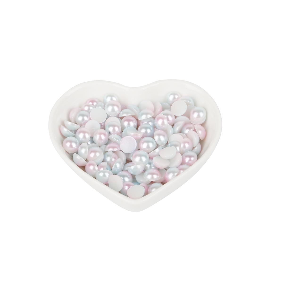 

ABS искусственный жемчуг красочные бусины без отверстий DIY пластиковые акриловые бусины для изготовления ювелирных изделий 8mm 50pcs светло-розовый/светло-зеленый