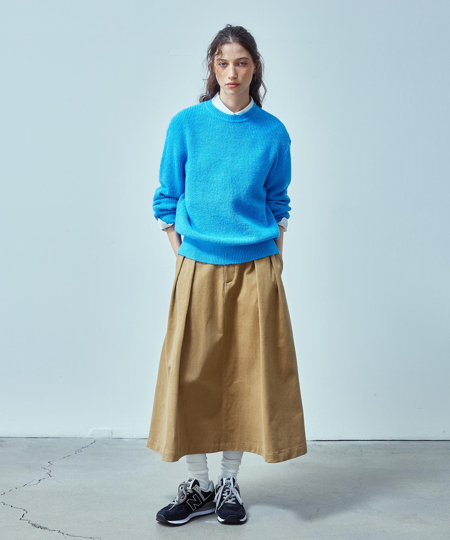 Uniform Bridge Alpaca Crew Neck Knit(Women) Blue Free