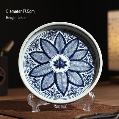 Cha Xun Retro Blue and White Ceramic Teapot Holder