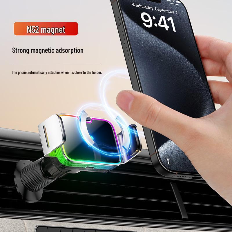 Strong Magnetic Wireless Car Charger with Ambient Light