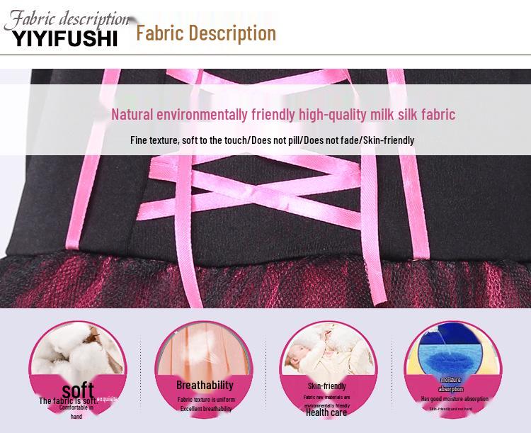 Children's Witch Role-Play Costume: Mesh Puffy Dress for Halloween Cosplay.