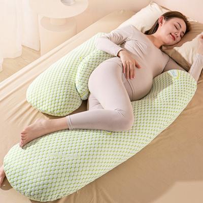 U-Shaped Pregnancy Pillow for Side Sleeping Maternity Body Pillow with Back & Belly Support Cooling Summer Sleep Comfort