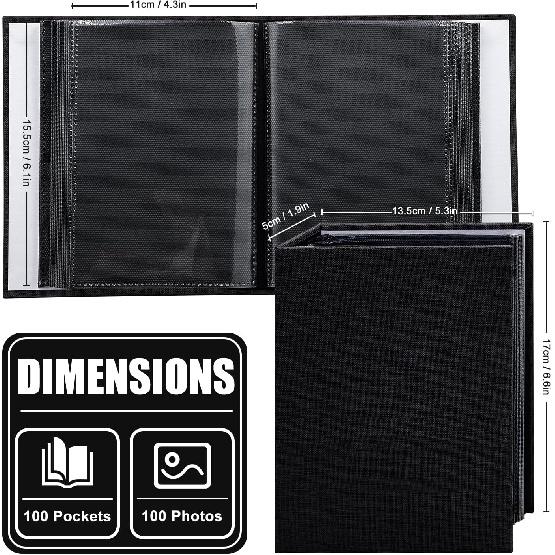 Photo Album 4x6 100 Pockets for Wedding Gifts,Linen Hardcover Picture Albums for Family Anniversary Baby Vacation Pictures