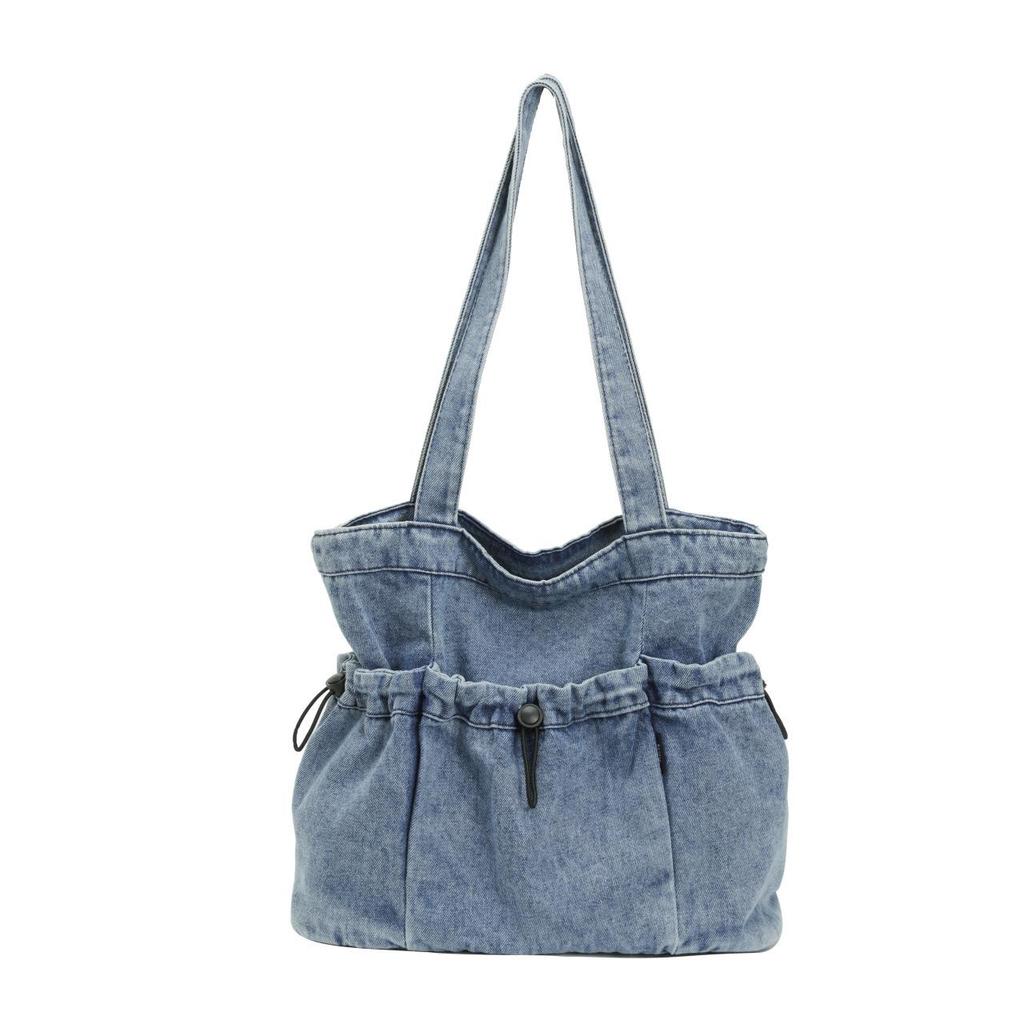 Koreanischer Stil Große Kapazität Denim Schulter-Tragetasche - Neue Mode 2026