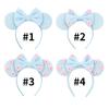 Disney Mickey 3.3"Velvet Ears Headband For Girls Soft Bow Hairband Halloween Festival Party Christmas DIY Hair Accessories