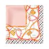 Daks Pink Logo Chain Print Silk Scarf Dcsc8e142p2