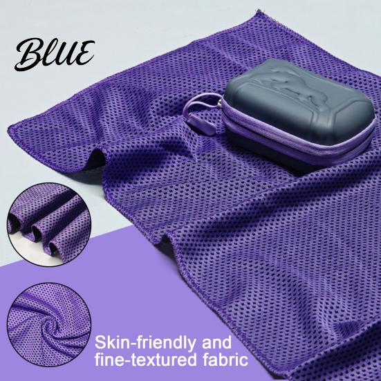Asciugamano Rinfrescante per Esercizio 1/5 Pezzi con Custodia Asciugatura Rapida Assorbente Ghiaccio per Corsa Collo e Viso Traspirante Fresco Sport Palestra Yoga Sport