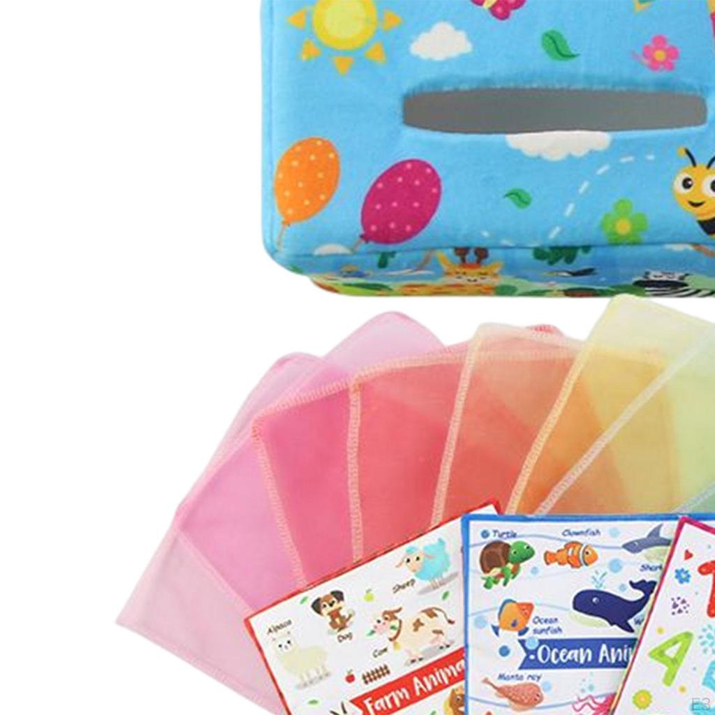 Sensory Pull Along Toddler Tissue Box Crinkle Papers for Boys Girls