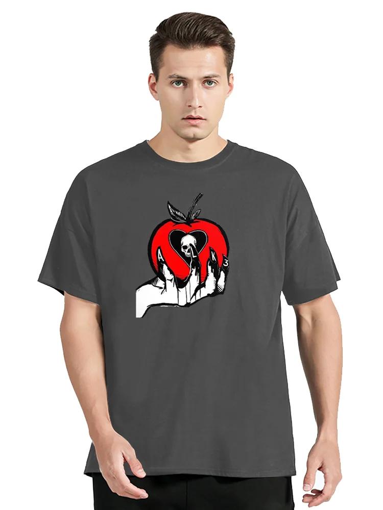 New Cotton T-Shirt Men Alkaline Trio With Black Top Klassisch Heartskull Casual Top TShirt Clothing Oversized Tees