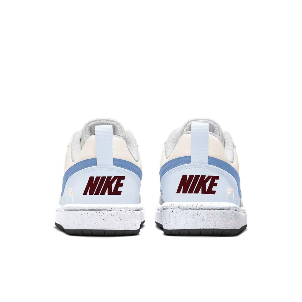 Nike Court Borough Abrasion Resistant Low Top Skateboard Shoes Unisex Blue Yellow DV5456-104 (TeamL-)