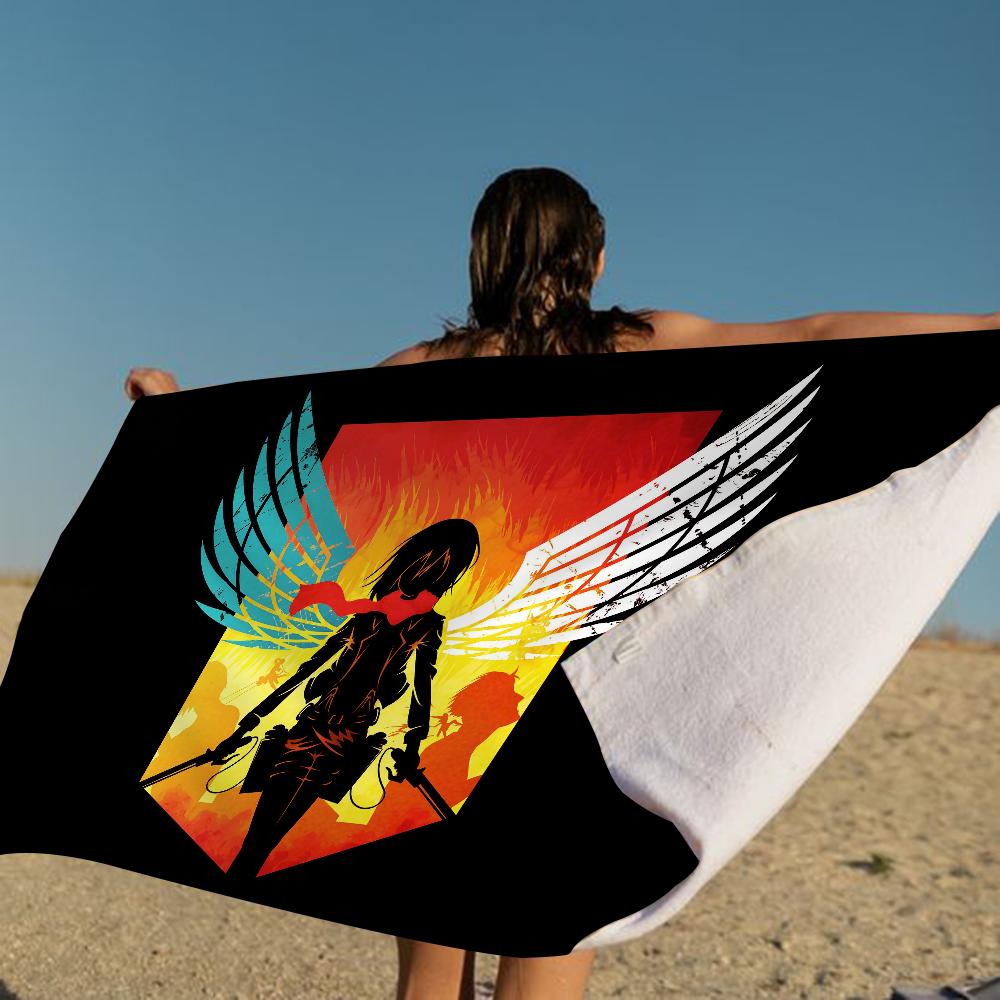 Anime A-Attack On T-Titan Microfiber Beach Towel Absorbent Quick Dry Soft Yoga Swimming Resort Mountain Climbing Towel