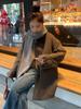 Plus Size Women's Korean Style Wool-Blend Down Coat 2025: Loose, Warm, Windproof Lapel Jacket