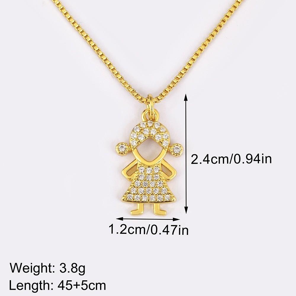Classic Zircon Pendant Necklace Sparkling Zircon Pave Crystal Necklace  for Women Men