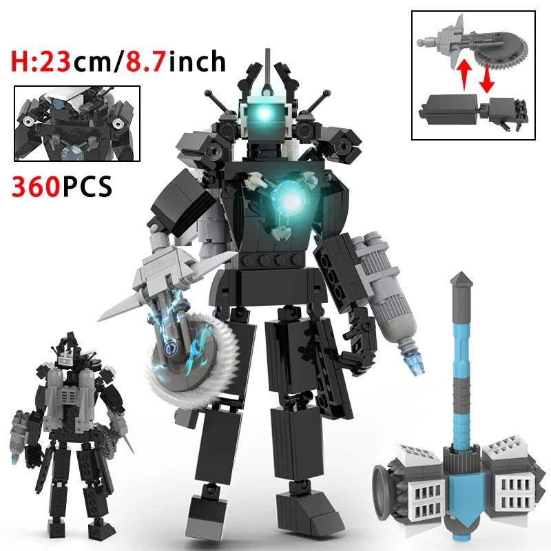 New Skibidi Toilet Building Block Titan Clock Man 2.0 TVman Speakerman Drill Man Bricks Model Toys for Kid Birthday Xmas Gift