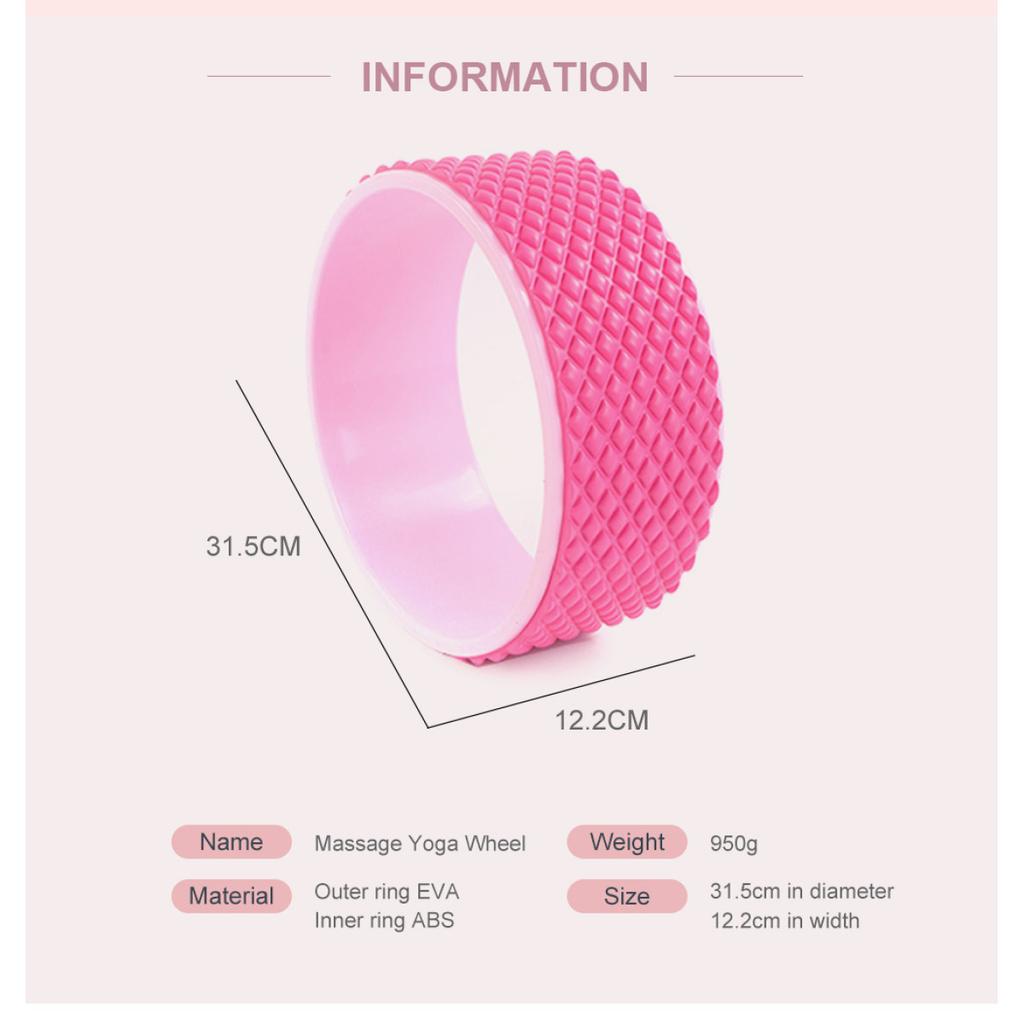 3D Massage Point Yoga Wheel Back Training Yoga Circles TPE Waist Shape Bodybuilding ABS Gym Professional Fitness Equipment
