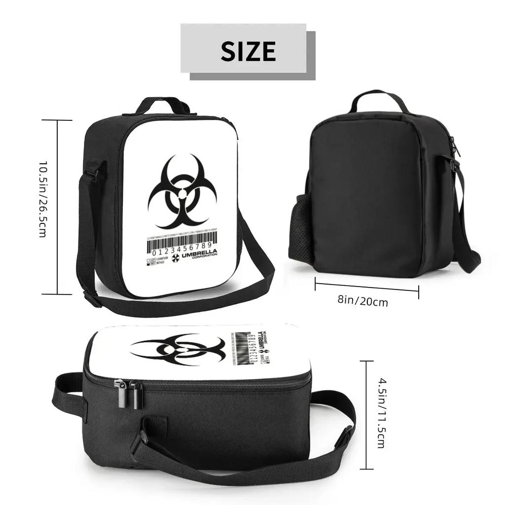 Umbrella Corporations Insulated Lunch Tote Bag for Video Game Cosplay Portable Cooler Thermal Food Lunch Box Outdoor Camping
