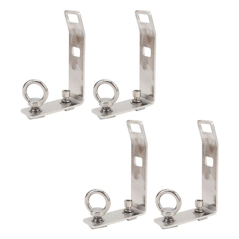 Truck Cross Bar Replacement Roof Rack Load Stops 4Pcs 304 Stainless Steel T Slot For Ladder Firewood Skis Kayaks