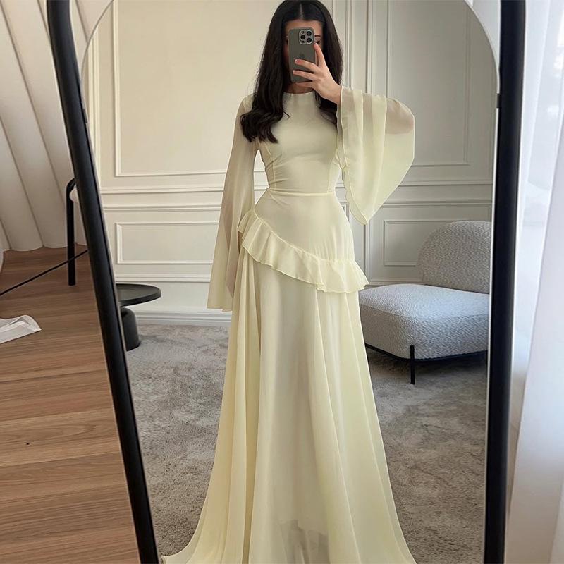 2025 Spring Elegant Long Sleeve Slim Fit Dress for Women