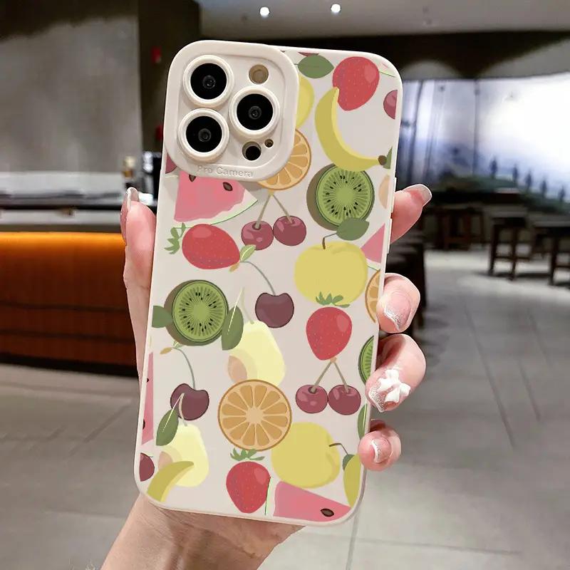 Case For iPhone 17 16 15 Case iPhone 14 Pro Max Cases Vibrant Orange Fruit Graphic Case For iPhone 16 Plus 16E 16 13 12 11 Cover