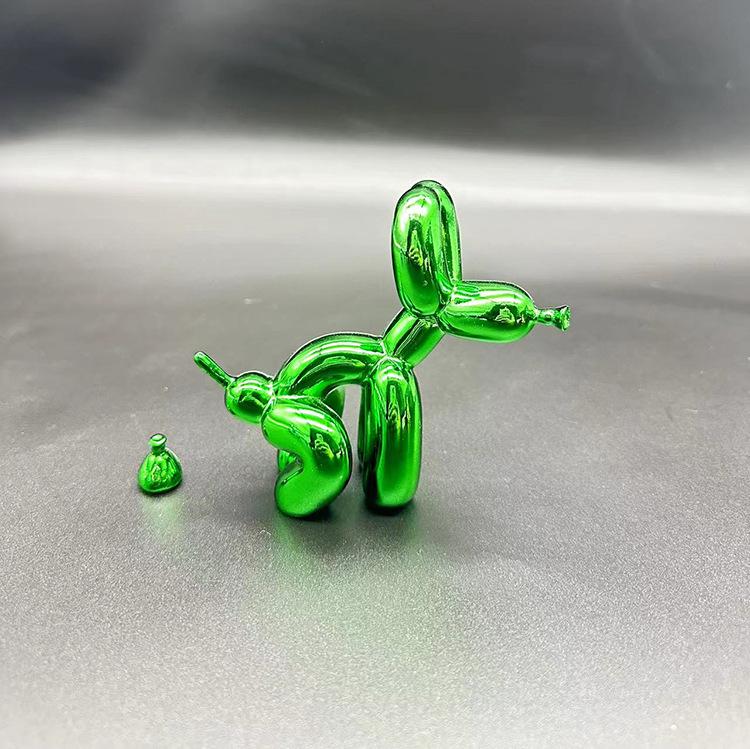 Trendy Resin Poop Dog Balloon Figurine - Modern Home Decor Ornament