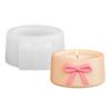 Reusable Crafting Mold Bowknot Shape Succulents Planter Moulds Silicone Texture for Handmade Storage Box Containers