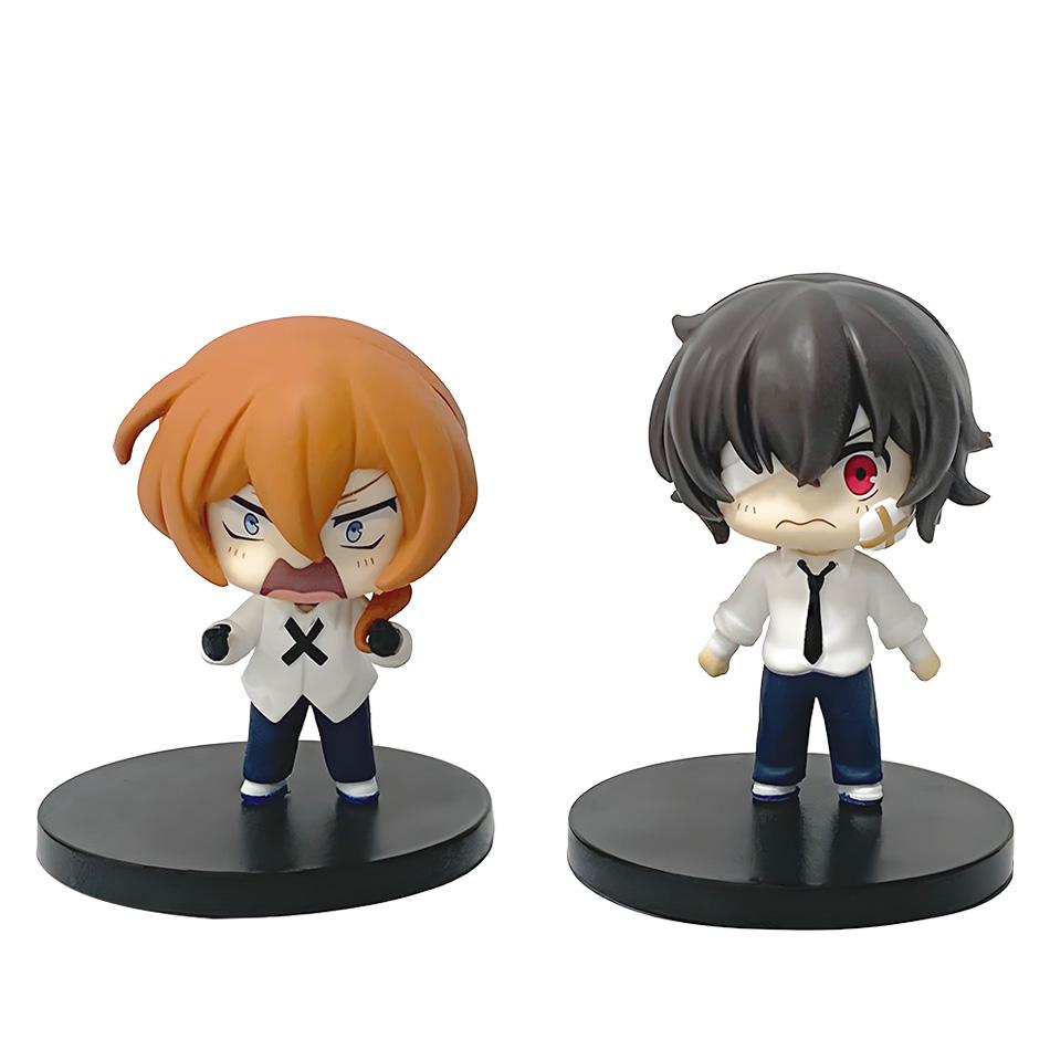 7.5cm New Bungo Stray Dogs Dazai Osamu Figure Japanese Cartoon Figurines Collection Cute Toys Entertaining Play Safe Fun Kid Friendly