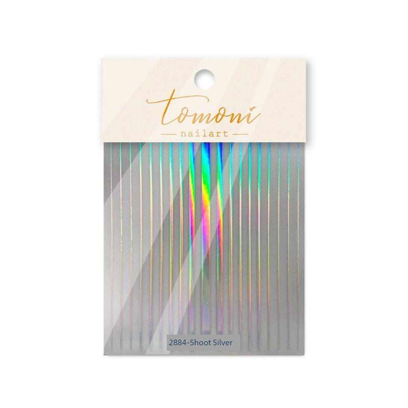 

Silver Line Nail Sticker Tomoni Japanese Style Laser Laser Silver Line 2884