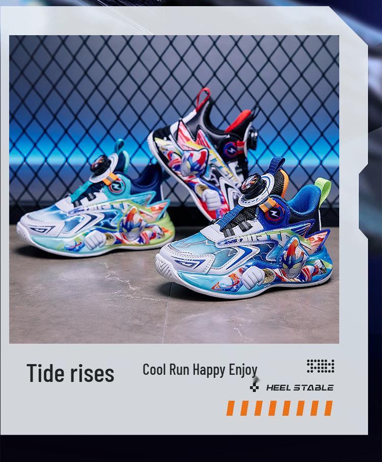 Boys' Light-Up Cartoon Sneakers: 2025 Non-Slip Soft Sole Kids' Running Shoes for Autumn/Winter