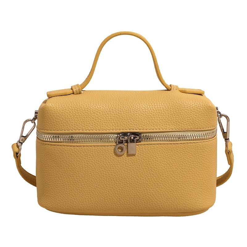 Wholesale New Korean Simple Lychee Pattern Portable Small Square Bag Fashion Versatile Premium Temperament Crossbody Women's Bag