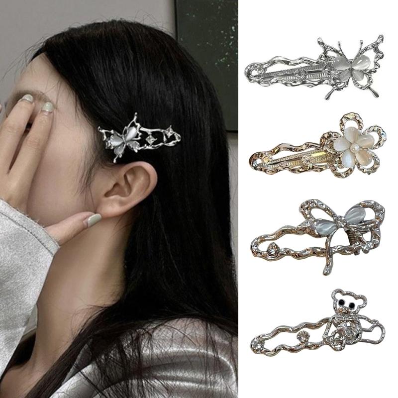 Metallic Butterfly Hairpin Subcultures Side Hairclip 2000S Girl Hair Styling Accs