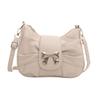 Fashionable Crescent Shoulder Bag Trendy Street Style For Women 2024 With Pleats In Black