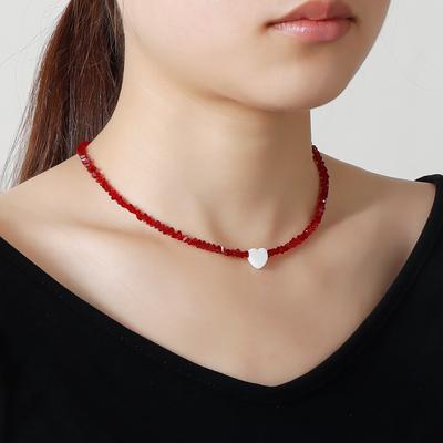 Jewelry Windshield Crystal Handmade Beaded Necklace Women'S Light Luxury High-End Clavicle Chain