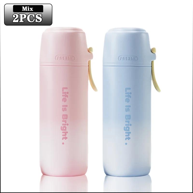 Gradient Stainless Steel Insulated Water Bottle 316 Portable Travel Mug with Handle Sports Cup Holiday Gift for Christmas