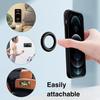 Magnetic Phone Wall Mount – Hands-Free Shower Mirror Holder & Car Sticker Stand, Compatible with iPhone 17 16 15 14 13 12 Pro Max Mini (Black)