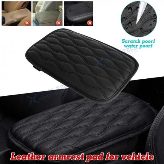 Anti-Slip NEW PU Leather Car Armrest Pad Cover Center Console Box Cushion Mat
