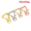 10Pcs Cat Shapehollow Key Chain Key Ring Keychain Diy Accessories Lobster Clasp