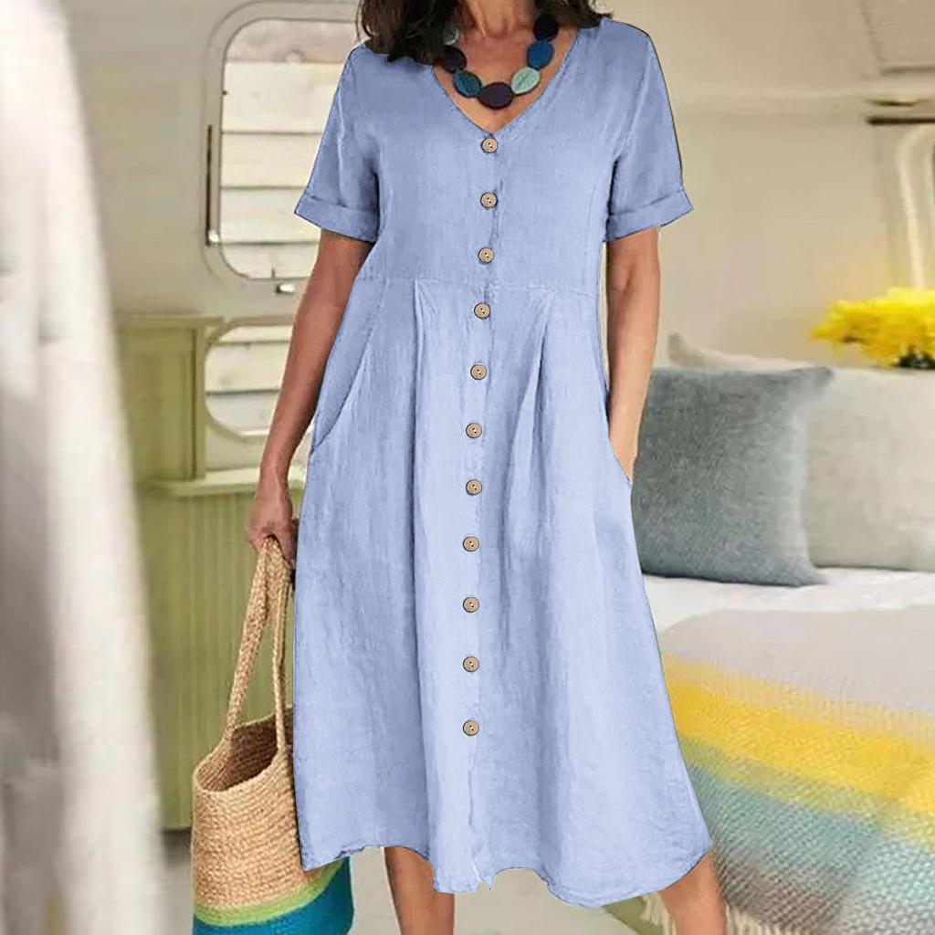 white christmas dresses Amalfi Cotton Shirt Dress Maxi Blue Waves – Nature Me