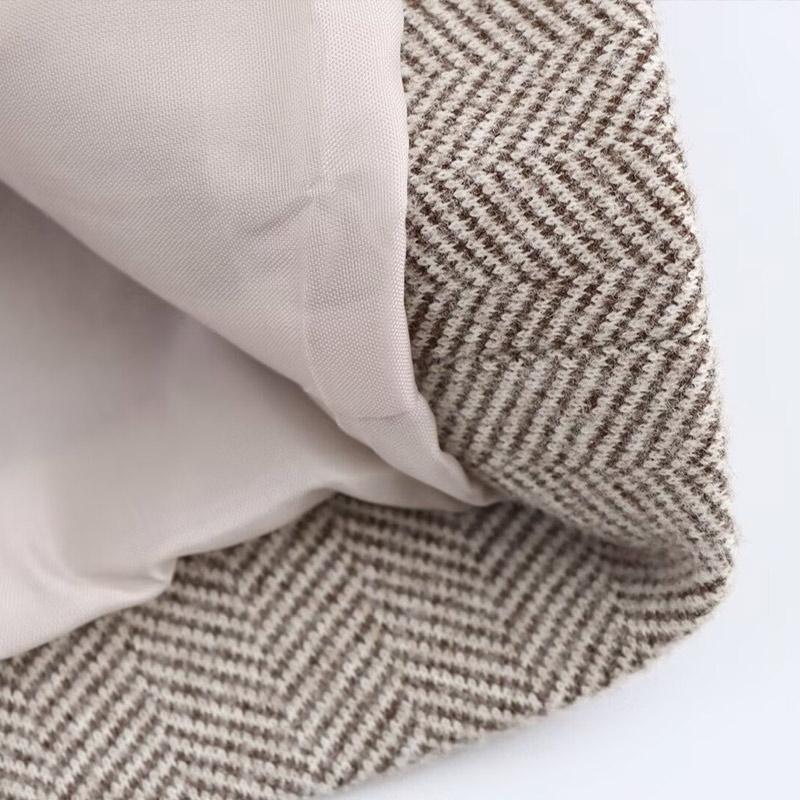 Women's Fashion Versatile Twill Suit Coat Autumn Straight Sleeve Flip Collar Single Buckle Blazers Jacket Office Lady Outcoat