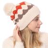 Women's Autumn Winter Plush Warm Knit Hat Chenille Soft Wave Wool Ball Wool Hat