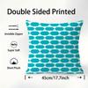 Teal Blue Flower Leaves Pattern Pillow Case Sofa Decor Home Double-sided Printing Short Plush Cushion Cover Throw Pillow Cover