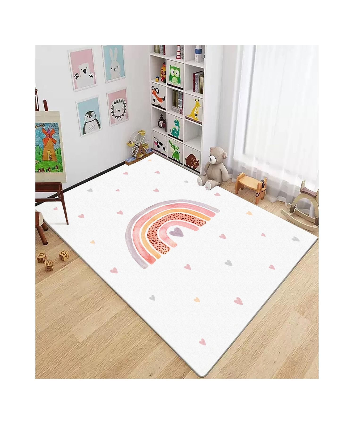 

Карнавальный акварельный радужный ковер для детской комнаты