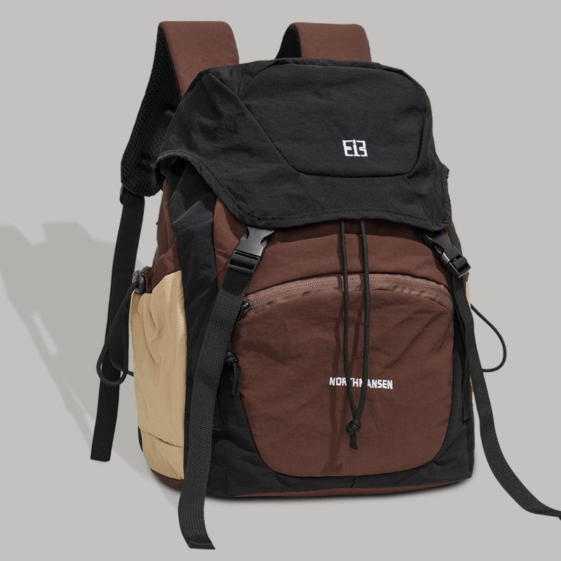 Trendy Color Block Casual Sports Backpack: Versatile, Lightweight, and Spacious Drawstring Travel Bag