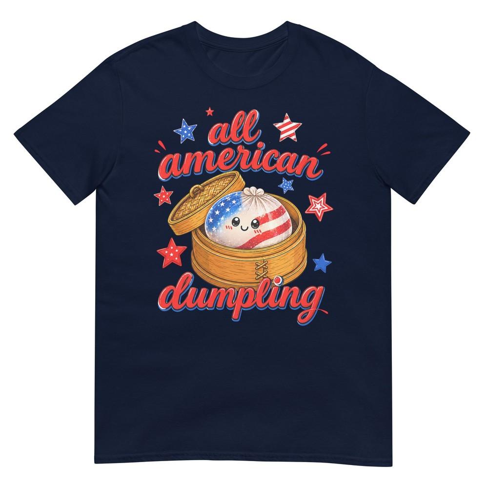 Kids Cute Striped All American Dumpling 4th Of July Girls Tshirt S