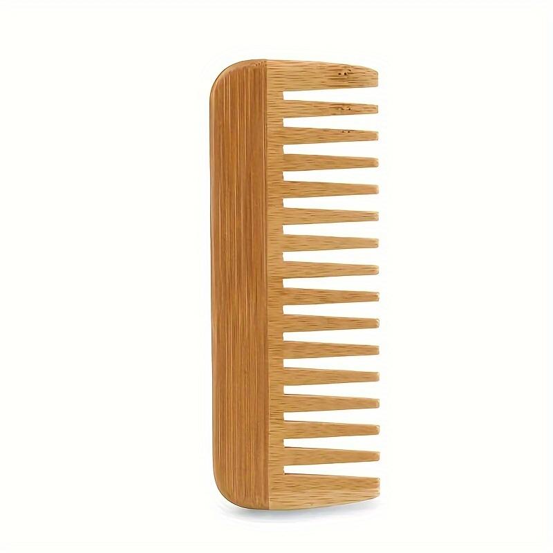 A Bamboo and Wood Hair Comb for Both Men and Women, Featuring A Wide-Toothed Design for Curling Hair and Grooming Beards