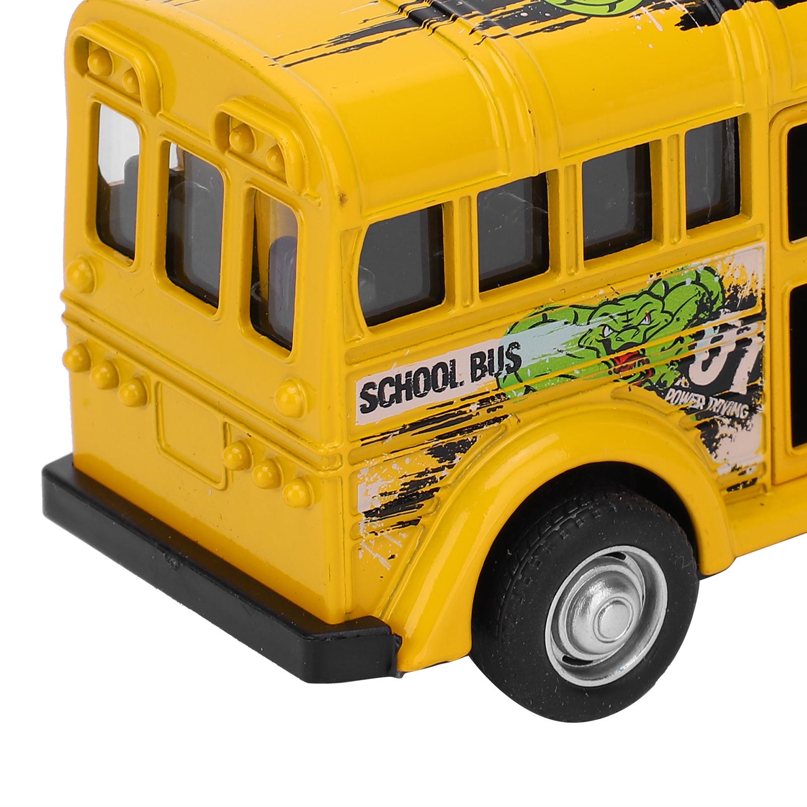 

1:36 Alloy School Bus Model Pull Back Sound Light Battery Vehicle Toy Child Gift