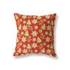 Snowflake Christmas Theme Printing Pattern Polyester Cushion Cover Home Living Room Sofa Decoration Square Pillow Pillow Cover