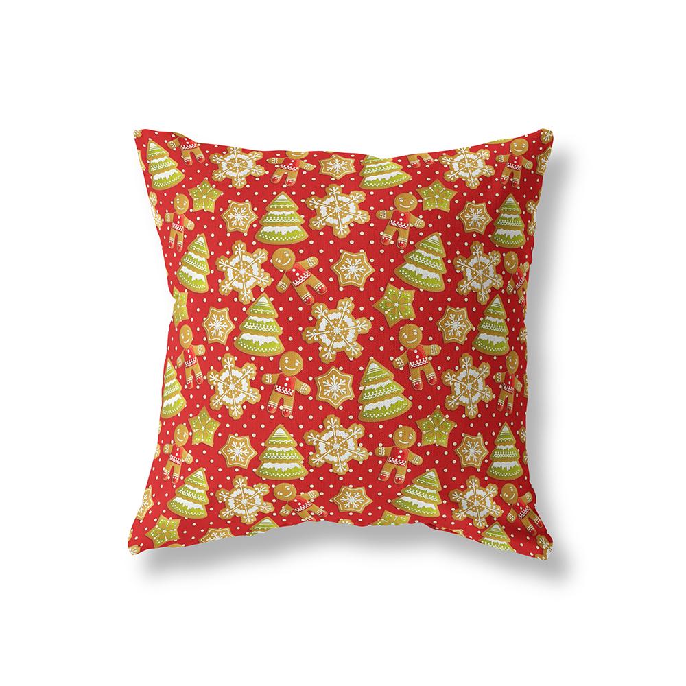 Snowflake Christmas Theme Printing Pattern Polyester Cushion Cover Home Living Room Sofa Decoration Square Pillow Pillow Cover