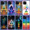 Yoga Chakra Spiritual Energy Universe Phone Case For iPhone 17 Air 16 15 Pro Max 14 Plus 13 Mini 12 11 Cover 7 8 SE Silicone She